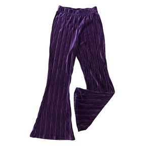 Wild Fable Purple Velvet High Rise Flare Pants